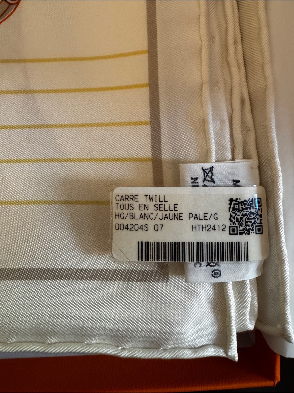 NIB Hermes Tous en Selle scarf 90 Blanc - Picture 5 of 7